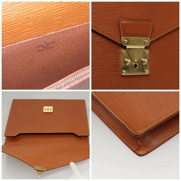 LOUIS VUITTON Epi Porte Documents Bandouliere Zipangu Gold - Picture 11 of 15